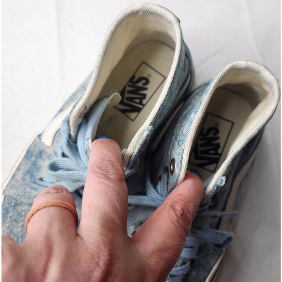 Vans Unisex Adults Denim Destroy Sk8-Hi Tampered Lace-Up Sneakers Size M4.5 W6 - Picture 7 of 9